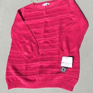Liz Claiborne Sweater.  Petite Large.  New w tags.